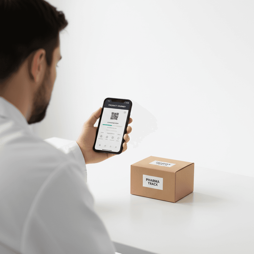 Digitalização de código de rastreabilidade de lote em embalagem de produto